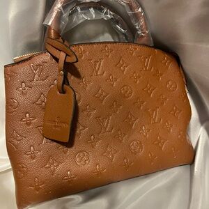 Tan Embossed Shoulder Bag